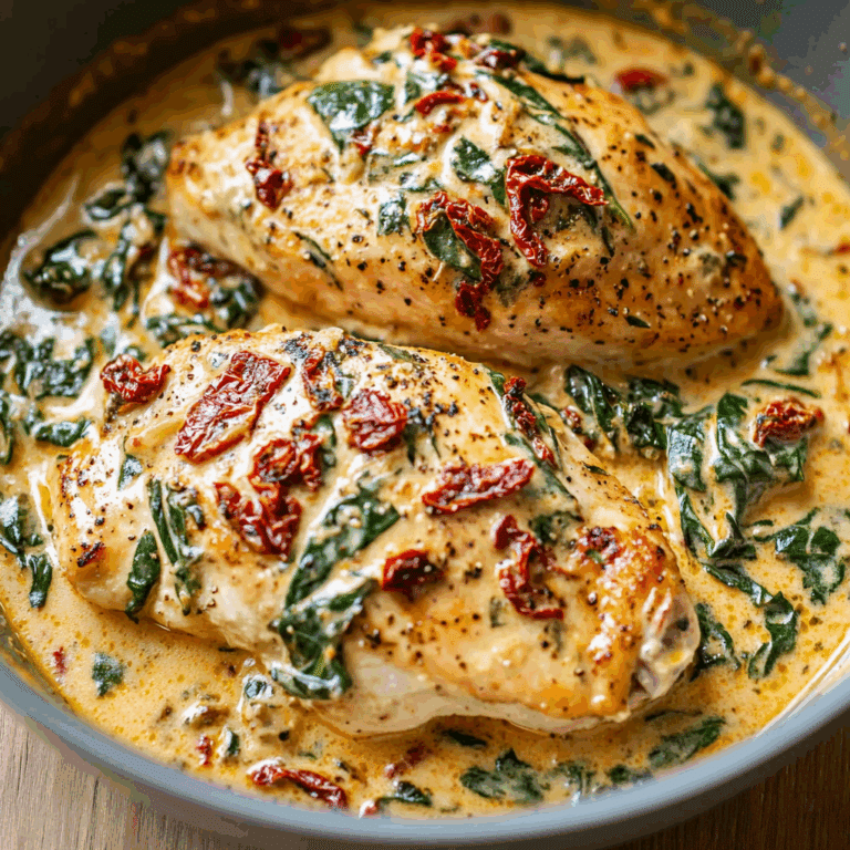 Creamy Tuscan Chicken with Spinach & Sun-Dried Tomatoes