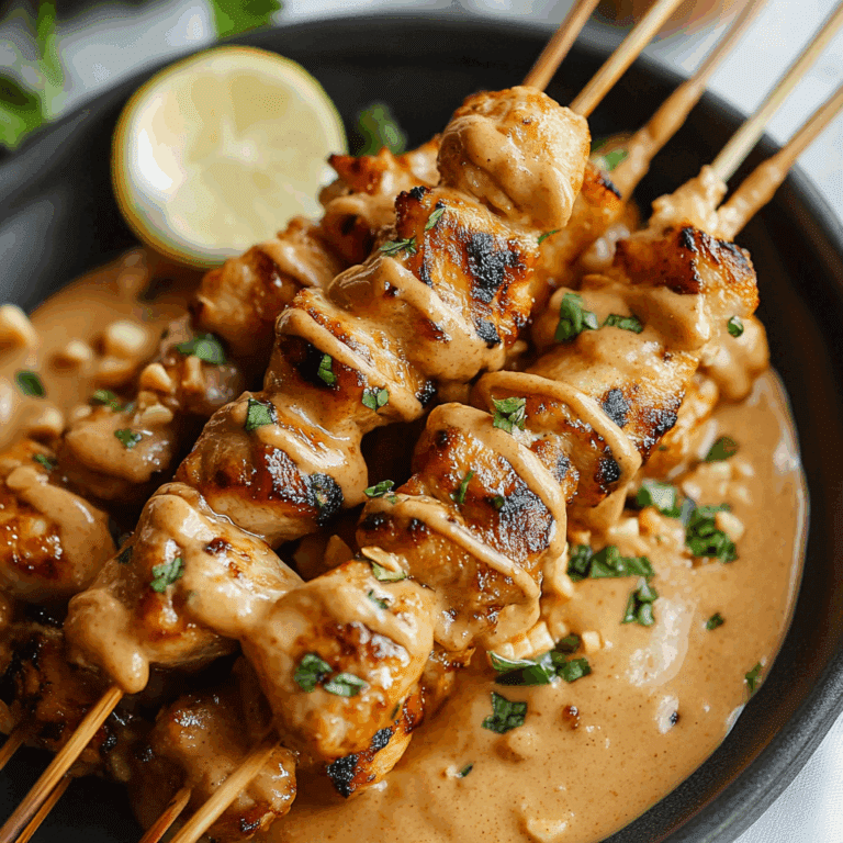Easy Chicken Satay with Peanut Sauce