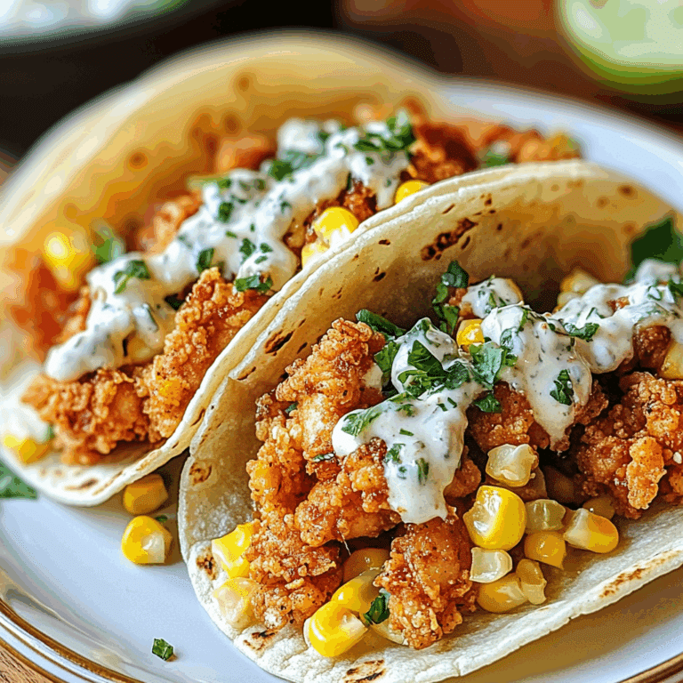Easy Fried Chicken Street Corn Tacos