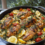 Greek Chicken and Lemon Rice