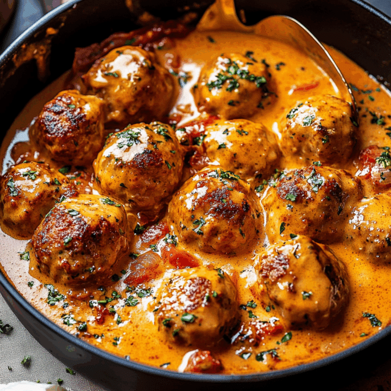 Marry Me Chicken Meatballs in Creamy Tomato Sauce