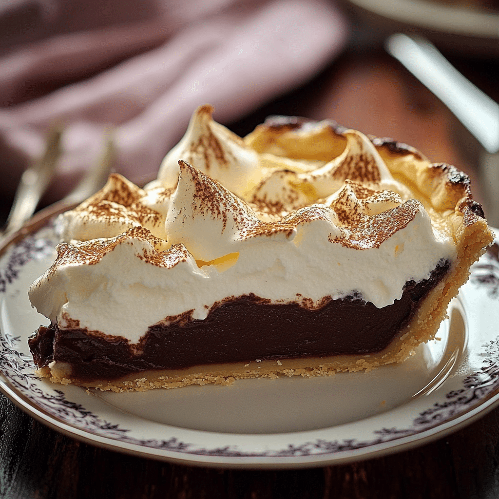 Old Fashioned Chocolate Meringue Pie