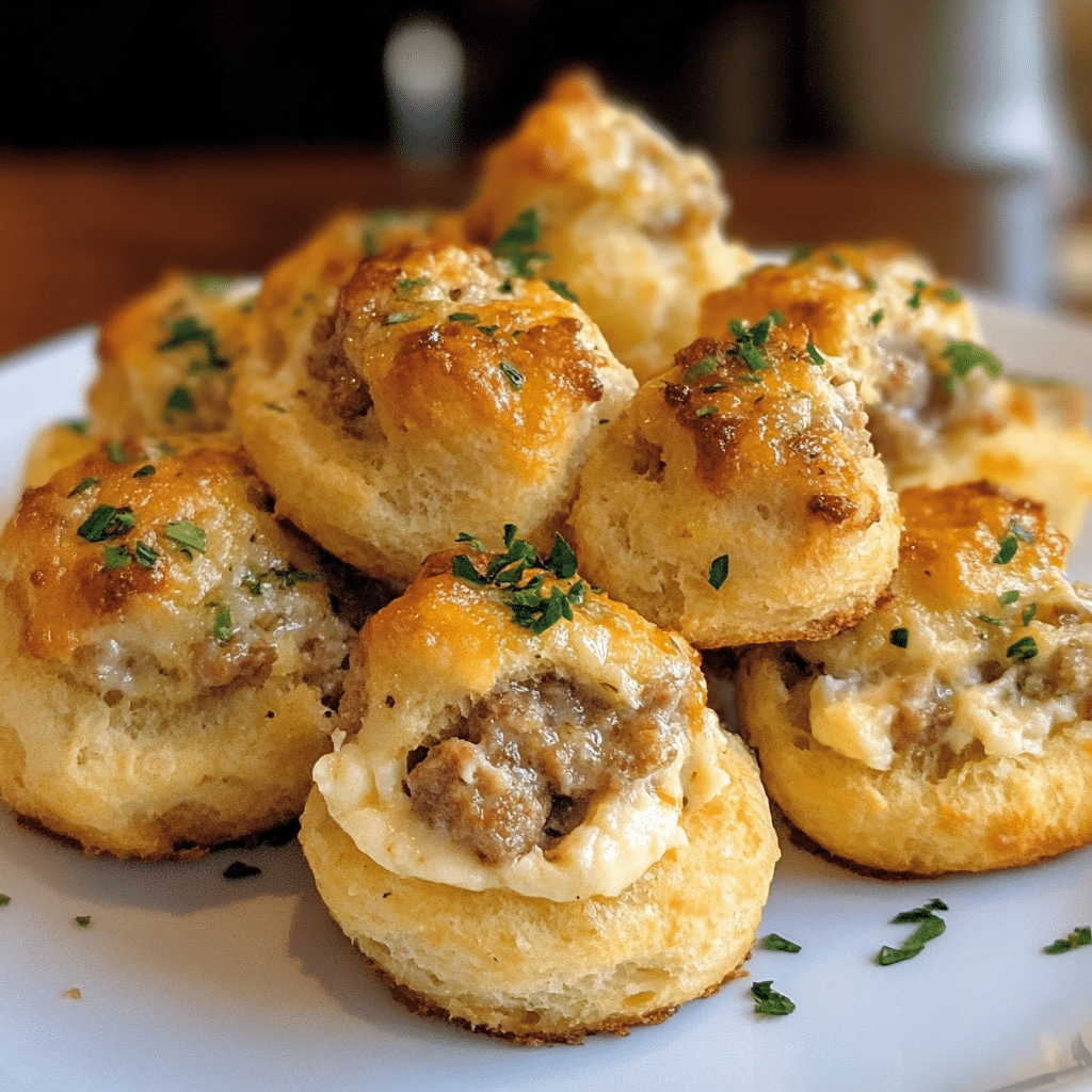 Sausage Cream Cheese Biscuit Bites