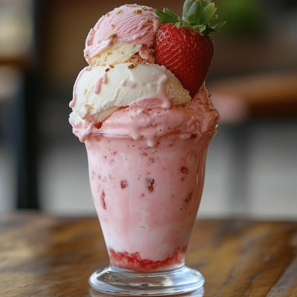 Strawberry Ice Cream Float