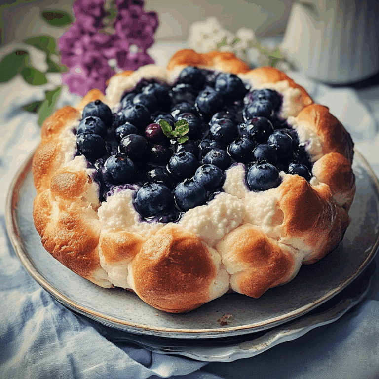Blueberry Fluffy Cottage Cheese Cloud Bread