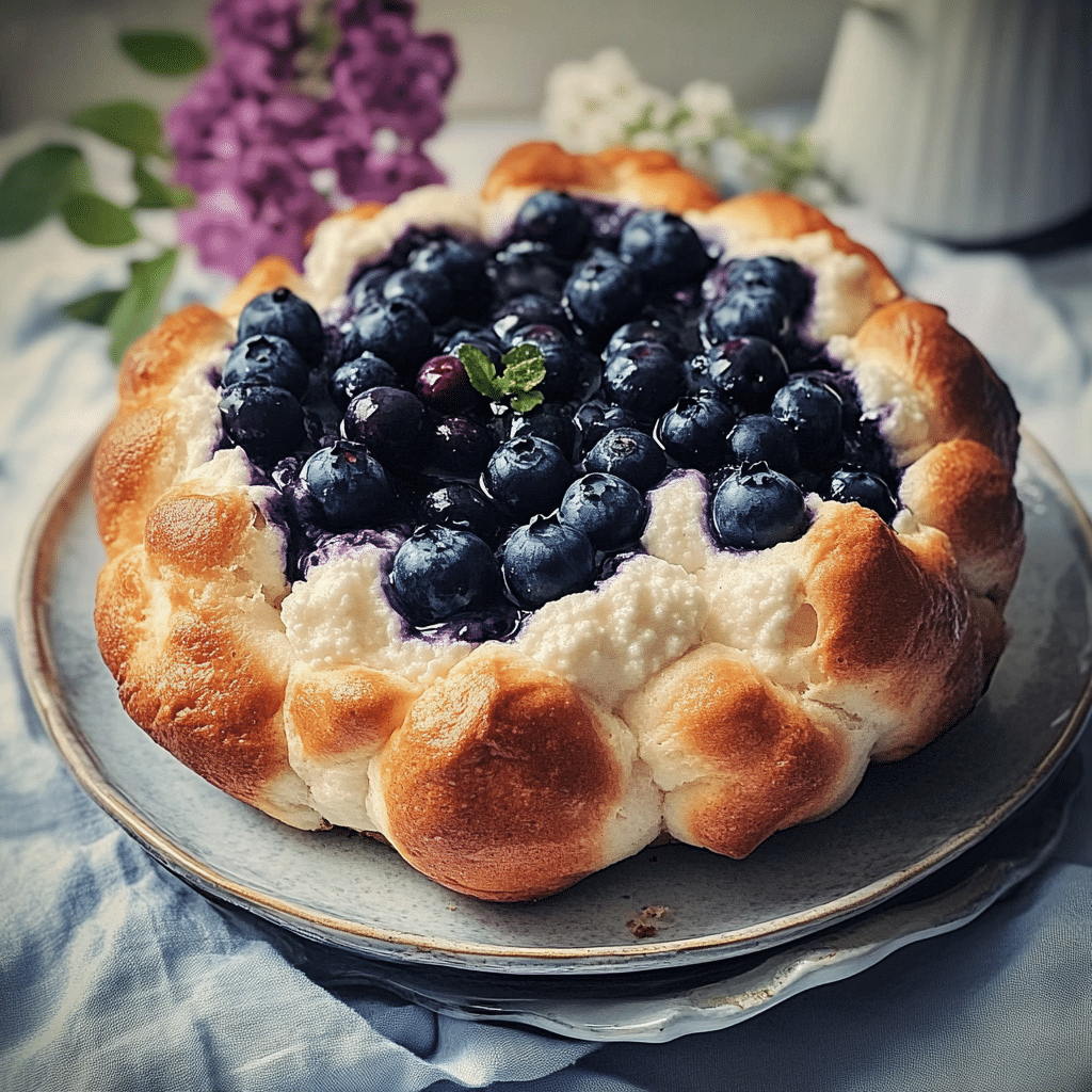 Blueberry Fluffy Cottage Cheese Cloud Bread