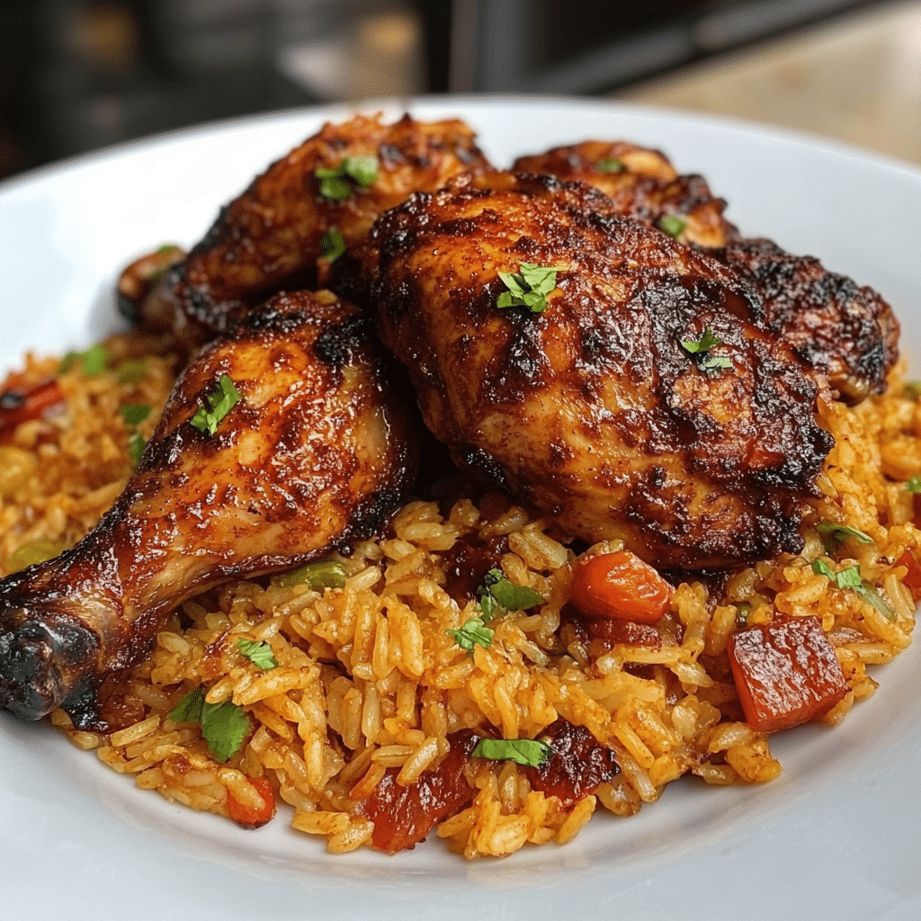 Caribbean Chicken and Spiced Rice