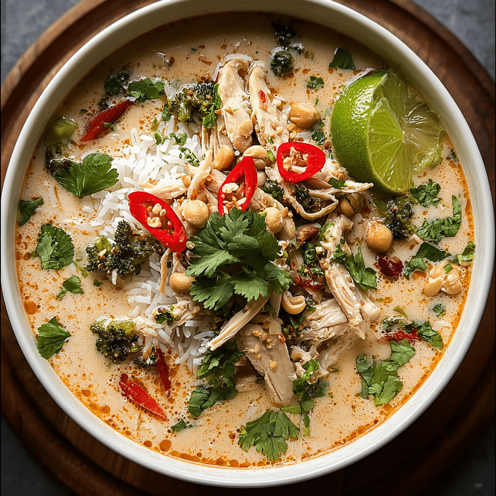 Crockpot Thai Coconut Chicken Soup