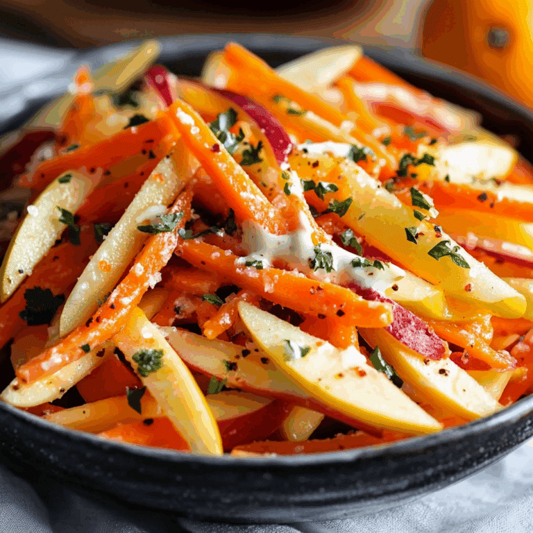 Crunchy Apple & Carrot Salad with Creamy Citrus Dressing
