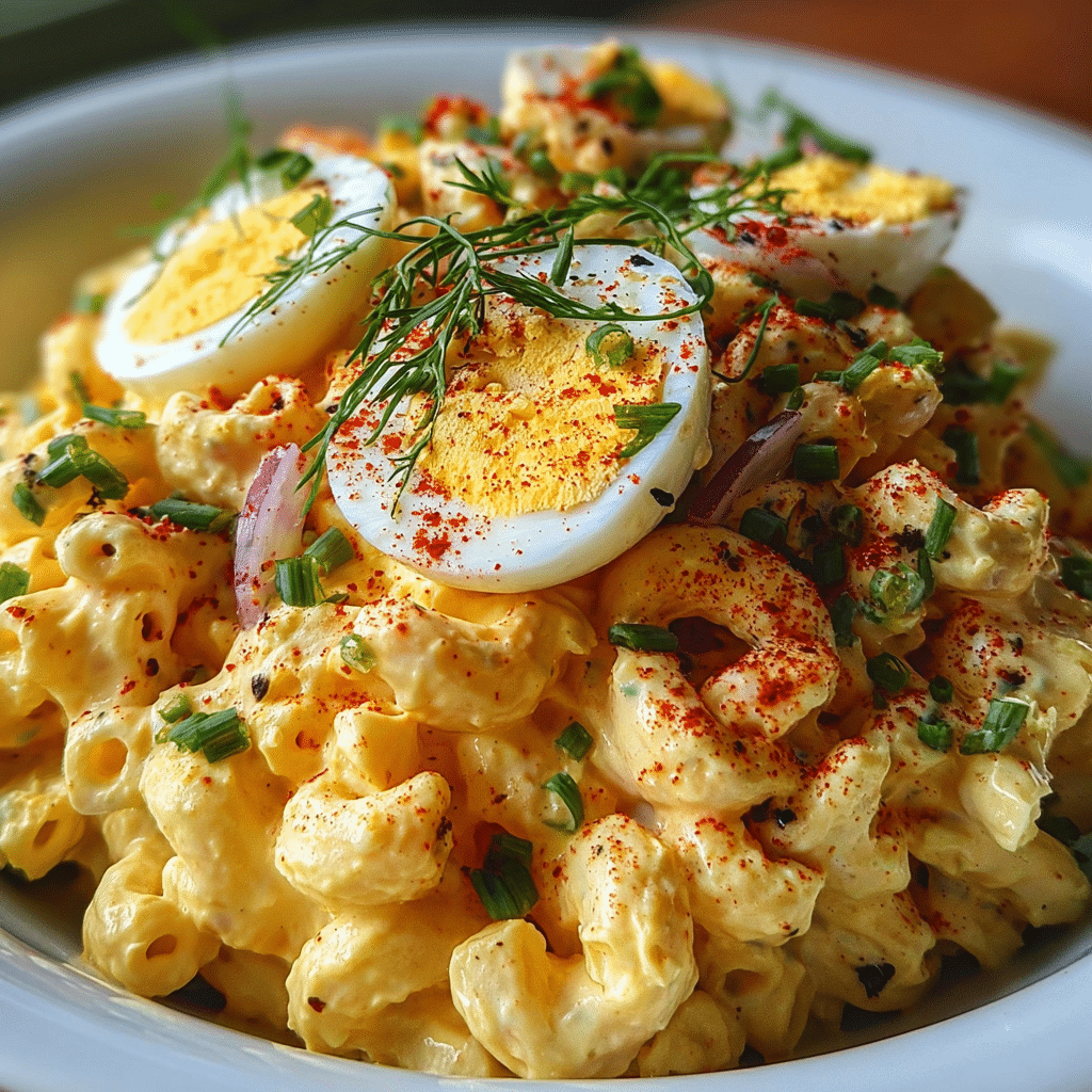 Deviled Egg Macaroni Salad
