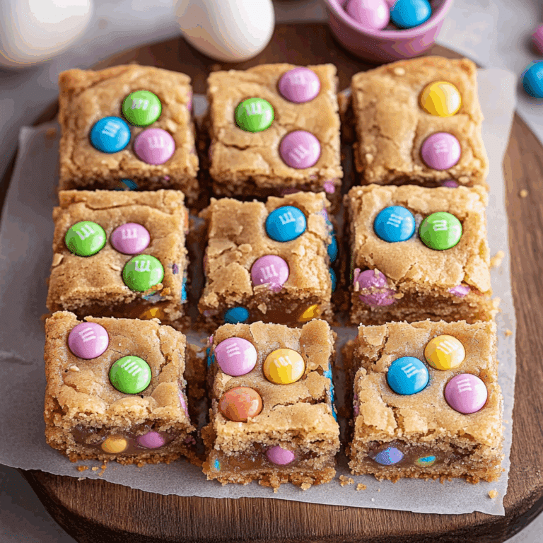 Easter M&M Cookie Bars