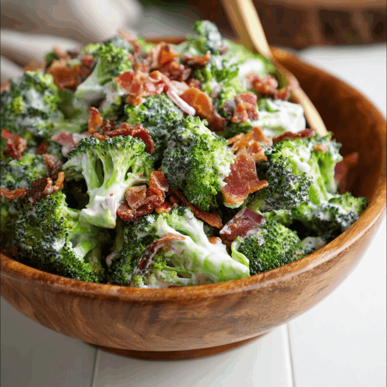 Easy Broccoli Salad Recipe with Bacon and Creamy Dressing