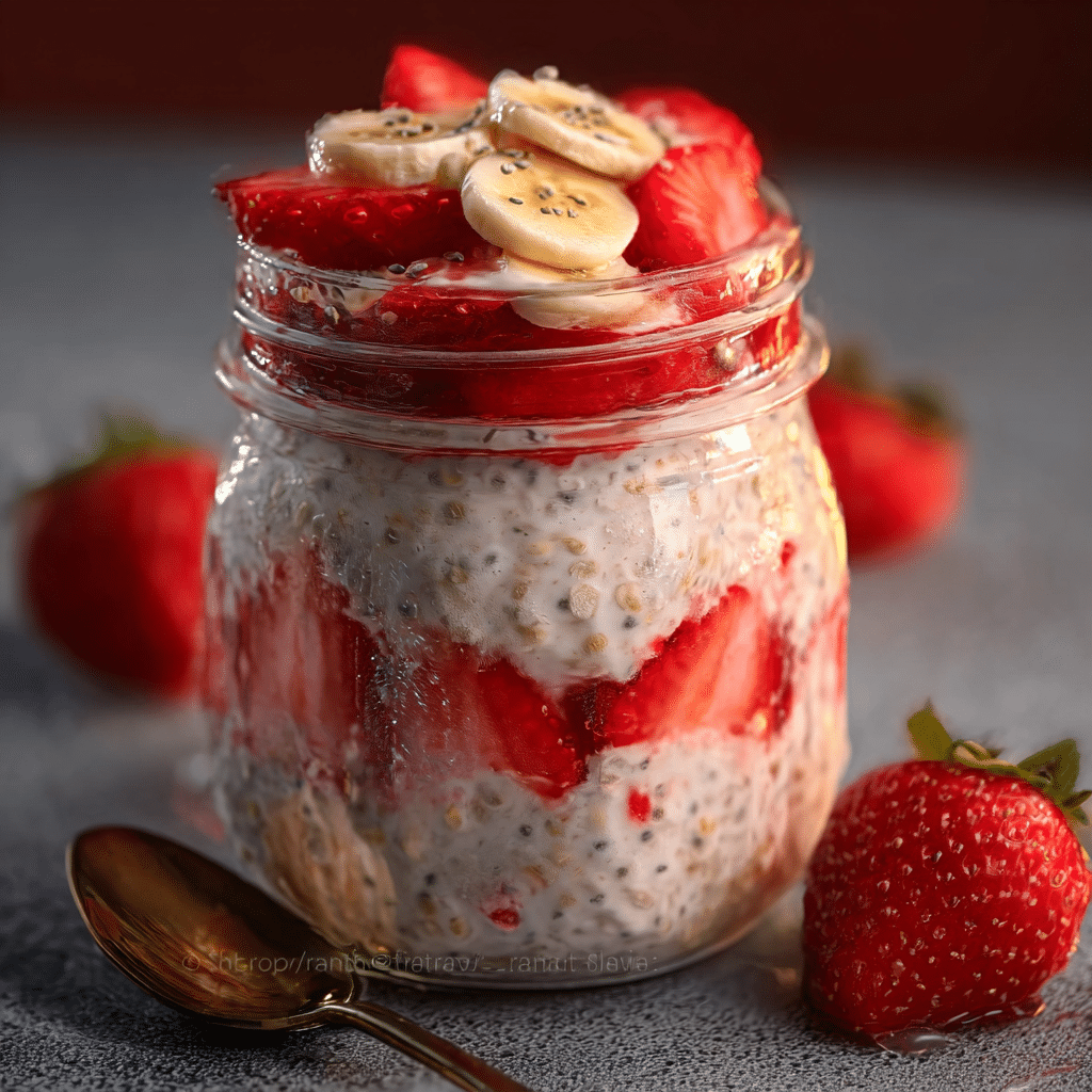 Easy Make Ahead Strawberry Overnight Oats