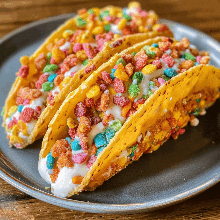 Fruity Pebbles Cheesecake Tacos