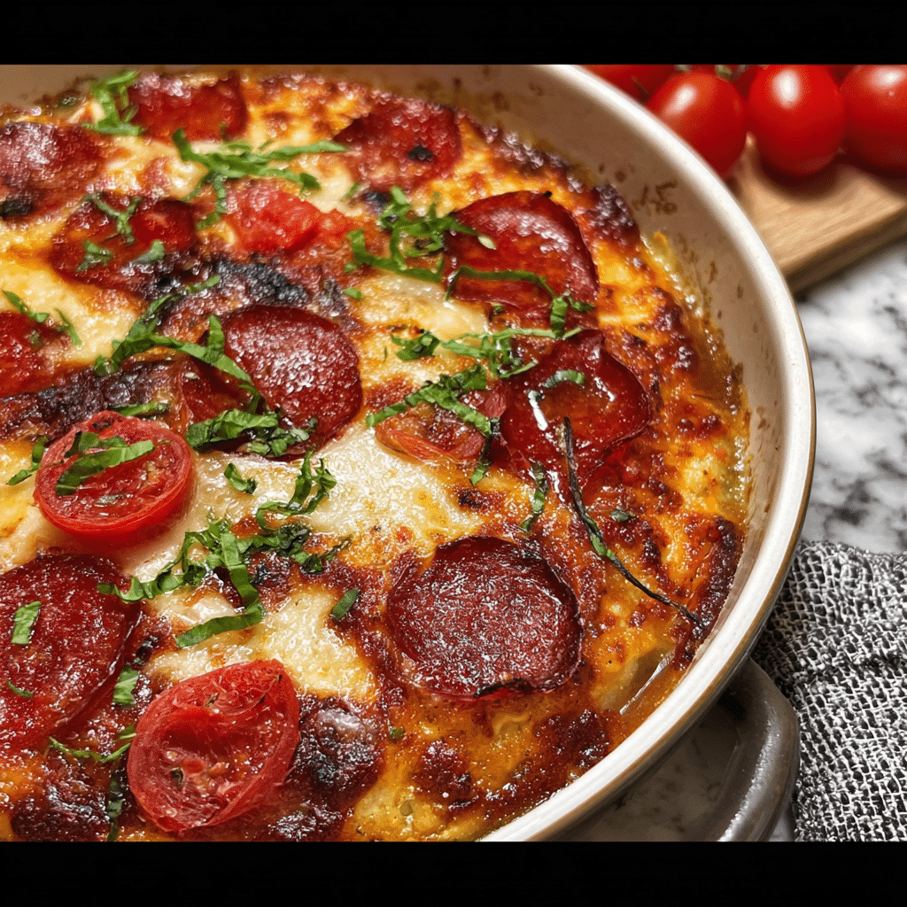 Low Carb Crustless Pizza Bowl