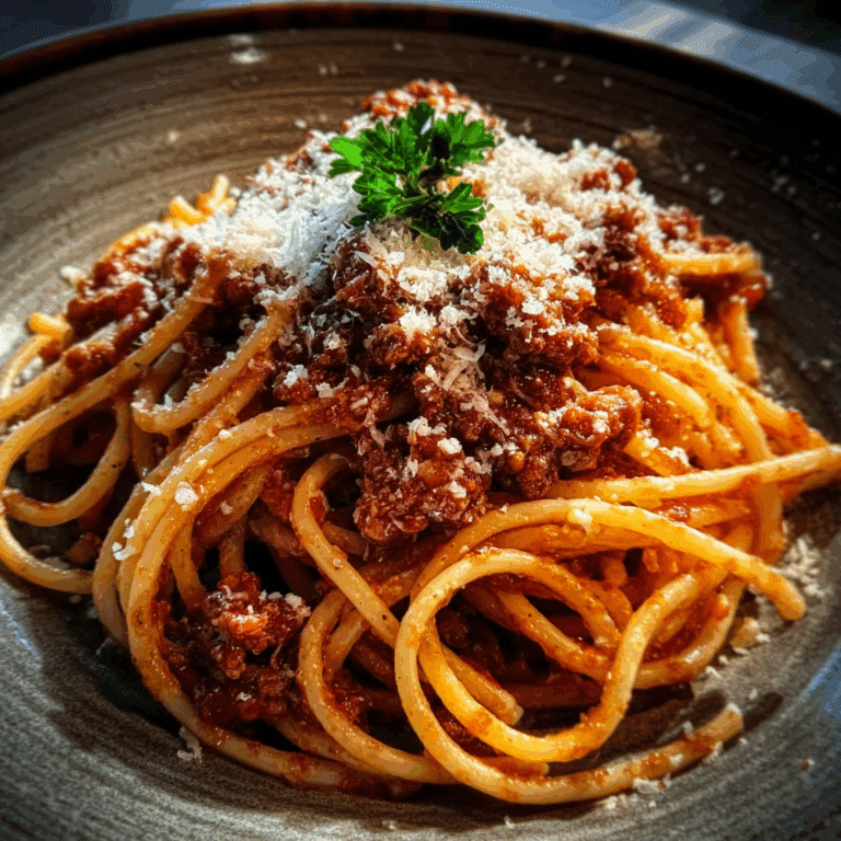 Old-Fashioned Spaghetti with Hearty Meat Sauce