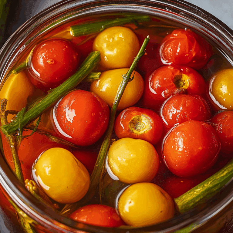 Pickled Cherry Tomatoes and Vegetables