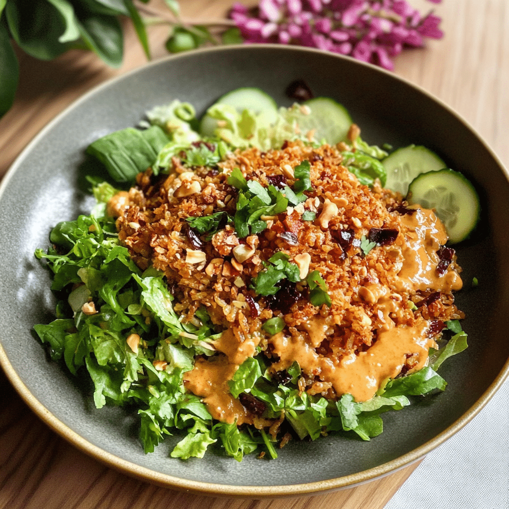 Satay Crispy Rice Salad
