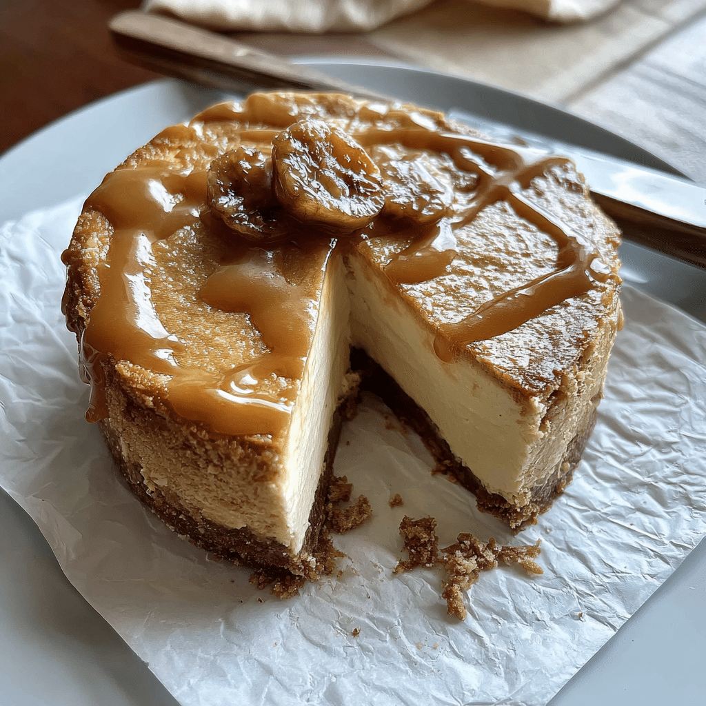 4 Ingredient Banana Greek Yogurt Cheesecake