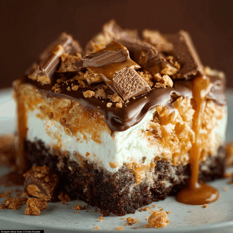 Butterfinger Candy Bar Poke Cake
