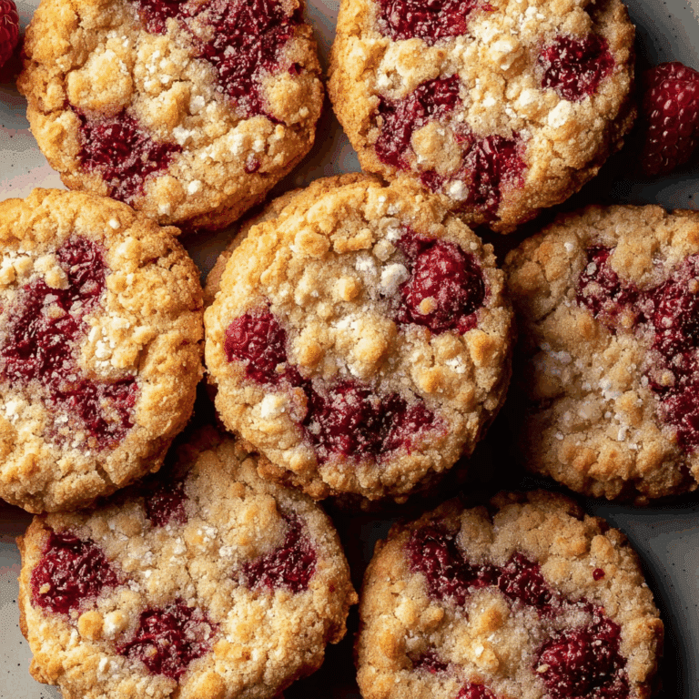Buttery Raspberry Crumble Cookies