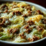 Creamed Cabbage and Ground Beef Casserole