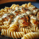 Creamy Garlic Butter Chicken & Rotini in Parmesan Sauce