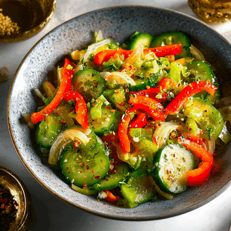 Cucumber and Bell Pepper Salad Recipe