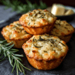 Easy Garlic Rosemary Focaccia Muffins