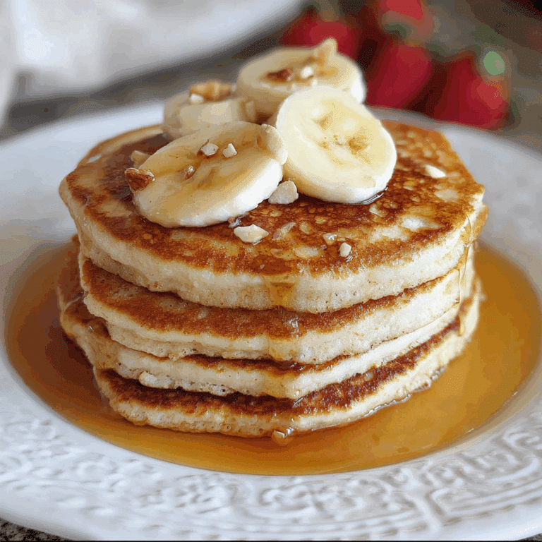 Fluffy Banana Cottage Cheese Pancakes