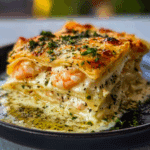 Garlic Butter Shrimp Scampi Lasagna