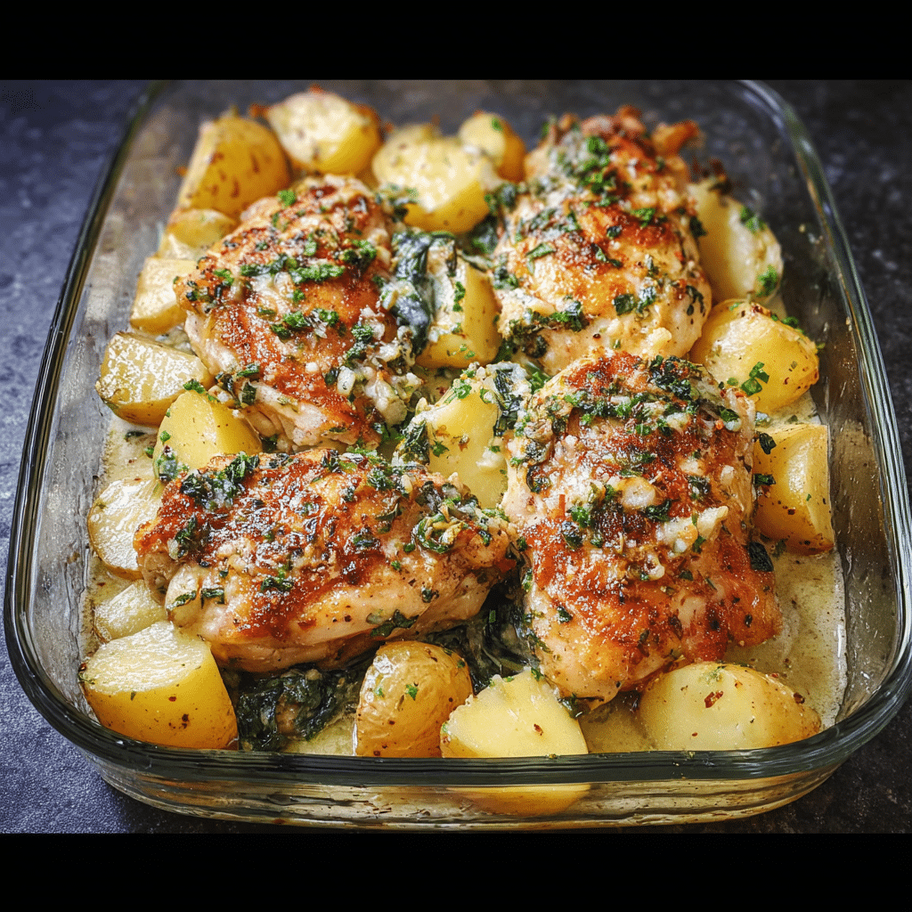 Garlic Parmesan Chicken and Potatoes