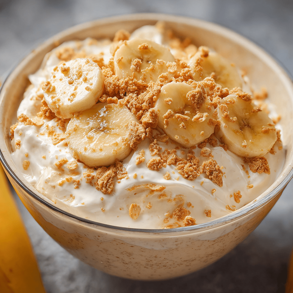 High Protein Banana Pudding Greek Yogurt Bowl