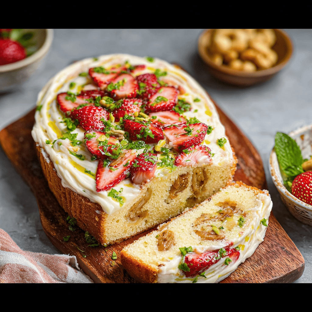Homemade Strawberry Cream Cheese Pound Cake