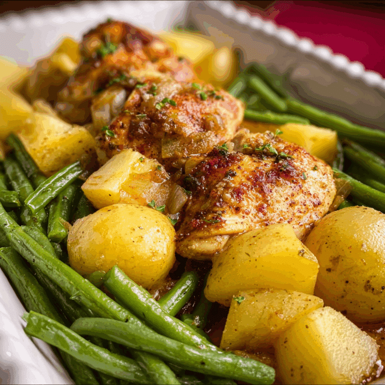 Italian Chicken, Potatoes, and Green Beans