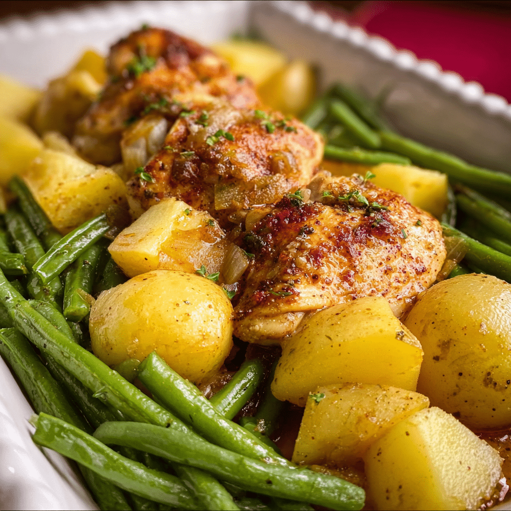 Italian Chicken, Potatoes, and Green Beans