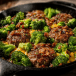 Keto Hamburger and Broccoli Skillet