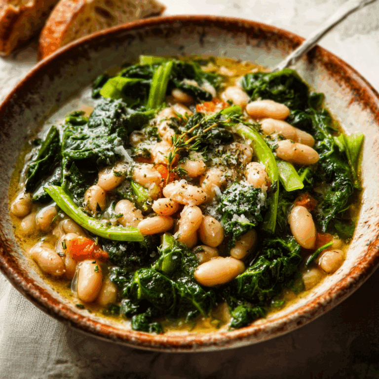 Mediterranean White Beans & Greens