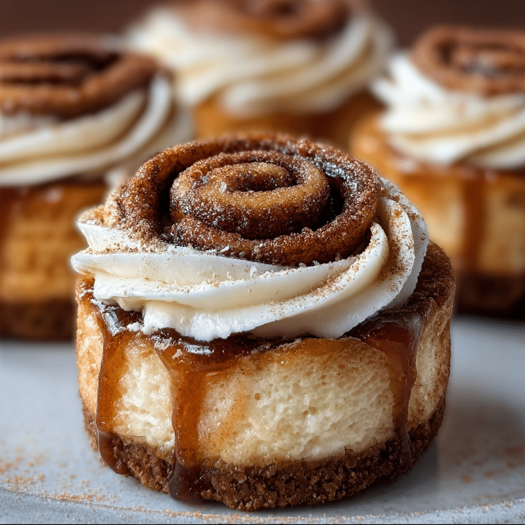 Mini Cinnamon Roll Cheesecakes