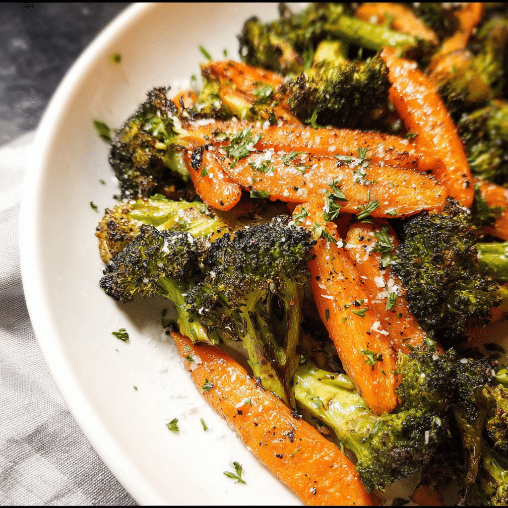 Roasted Broccoli and Carrots