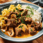 Slow Cooker Beef Stroganoff
