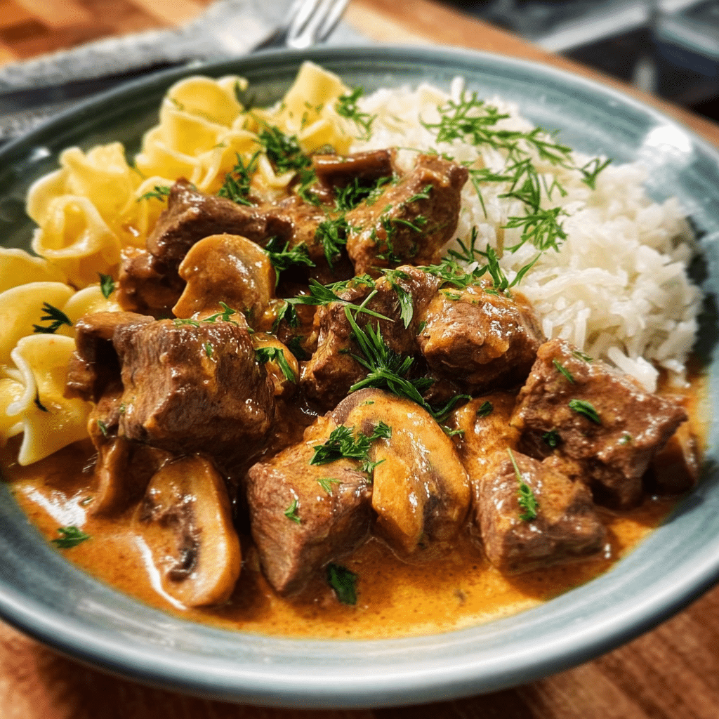 Slow Cooker Beef Stroganoff