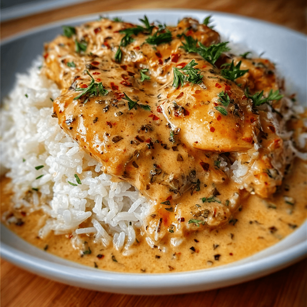 Smothered Chicken and Rice