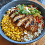 Street Corn Chicken Rice Bowl