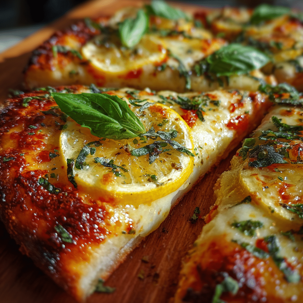 3 Cheese Lemon Basil Pizza