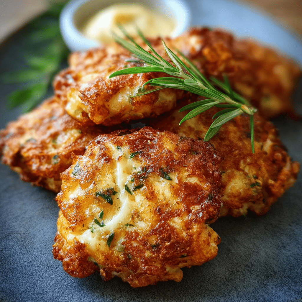 Cheesy Chicken Fritters