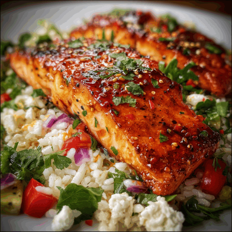Chipotle Honey Salmon Rice Salad