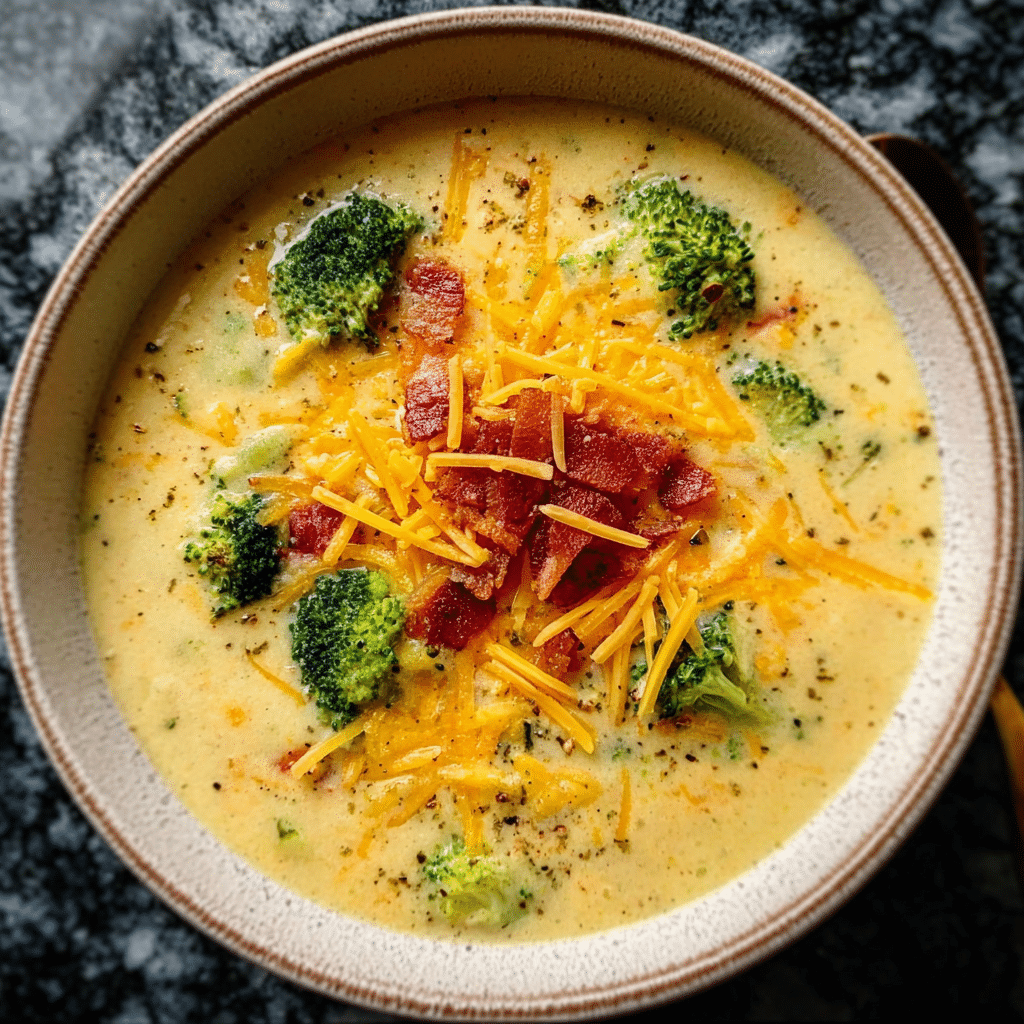 Crockpot Potato Broccoli Cheddar Soup