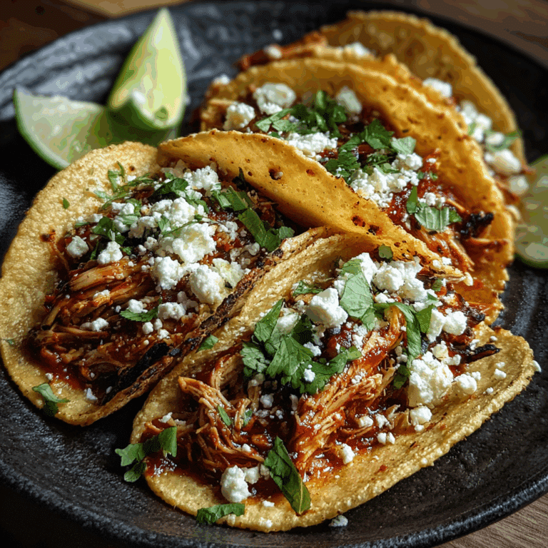 Slow Cooker Queso Chicken Tacos