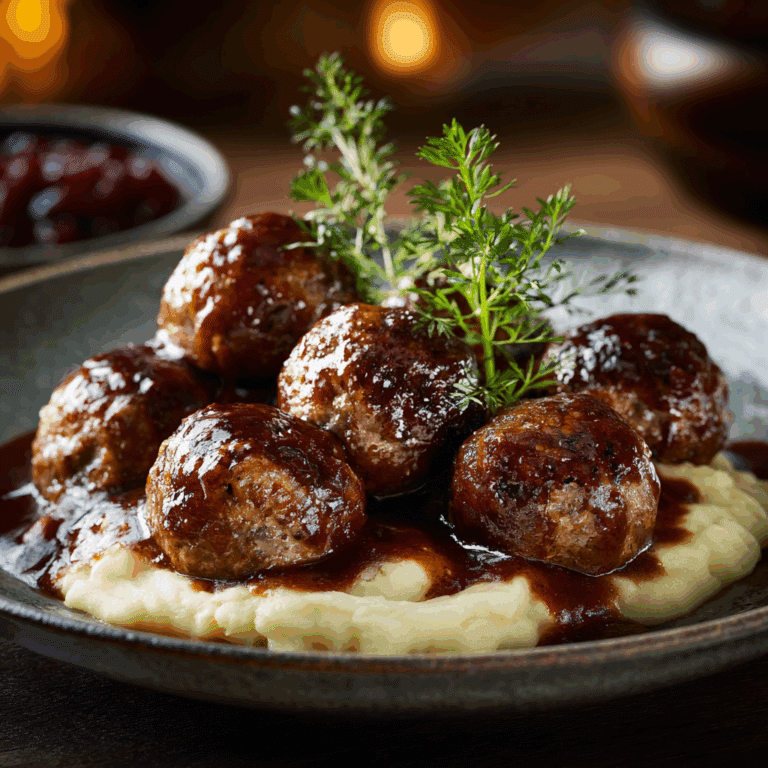 Swedish Meatballs with Rich Gravy